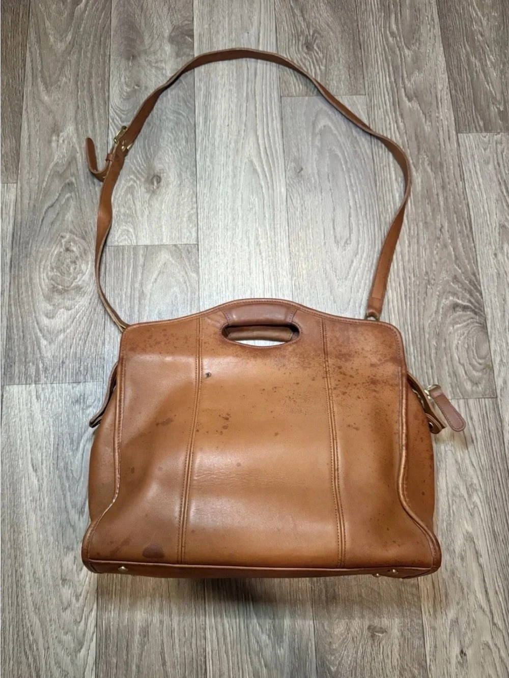 COACH 9995 Vintage Brown Leather Bag With Crossbody Strap